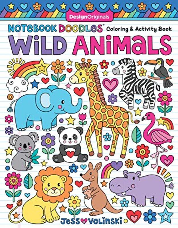 

Notebook Doodles Wild Animals Coloring & Activity Book By Volinski, Jess -Paperback