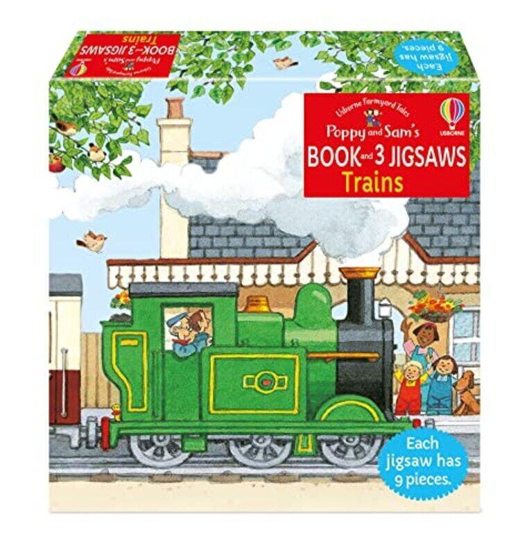 

Poppy and Sam s Book and 3 Jigsaws Trains , Paperback by Heather Amery