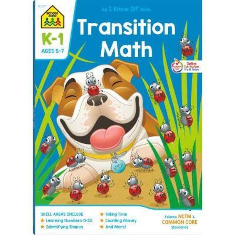 

School Zone Transition Math Grades K-1 Workbook,Paperback,BySchool Zone Publishing