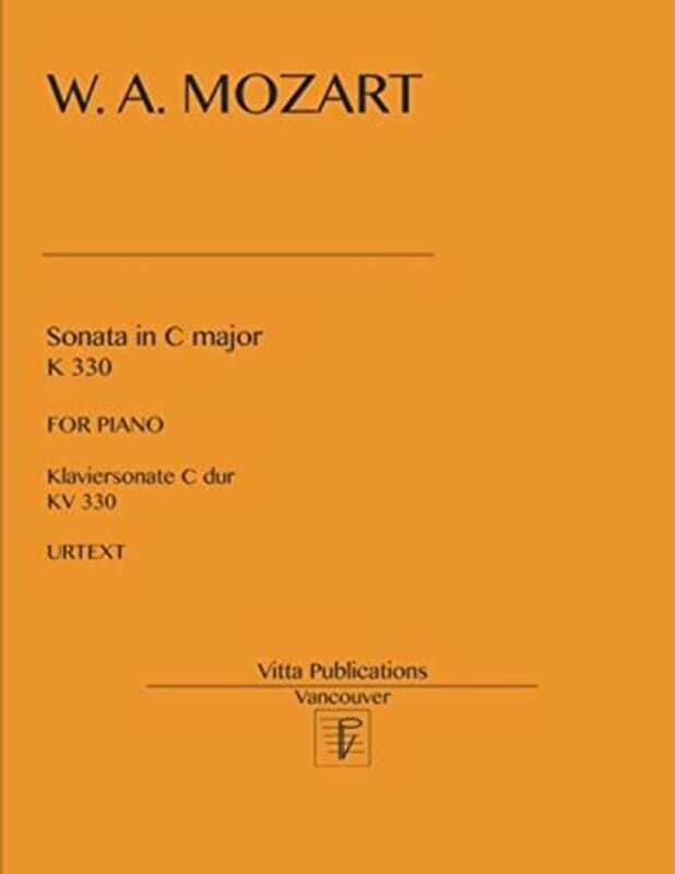 W. A. Mozart. Sonata in C major KV 330 , Paperback by Victor Shevtsov