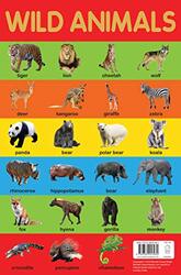 Wild Animals Chart - Early Learning Educational Chart For Kids: Perfect For Homeschooling, Kindergar