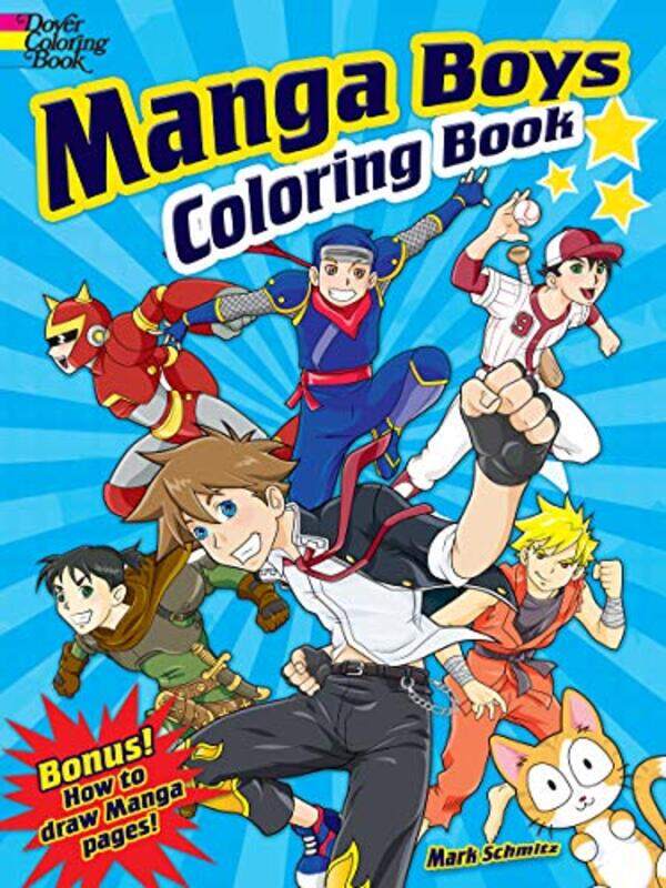 

Manga Boys Coloring Book by Mark Schmitz-Paperback