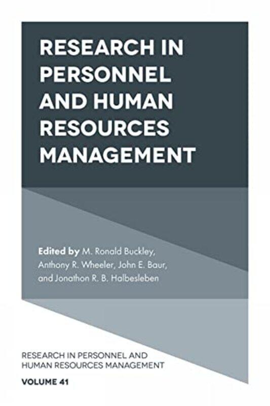 

Research In Personnel And Human Resources Management By M. Ronald Universit...Hardcover