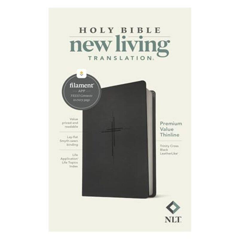 

Nlt Premium Value Thinline Bible Filamentenabled Edition Leatherlike Trinity Cross Black By Tyndale House Publishers -Paperback