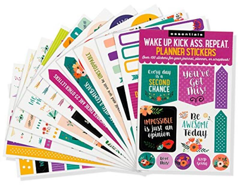 Planner Stickers Wake Up Kick Ass , Paperback by Peter Pauper Press, Inc