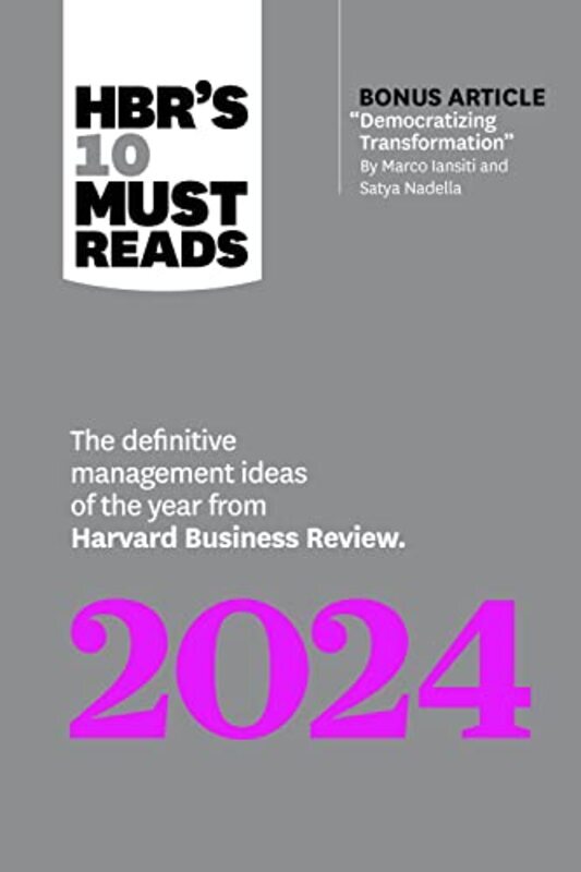 

Hbrs 10 Must Reads 2024 by Harvard Business Review Paperback