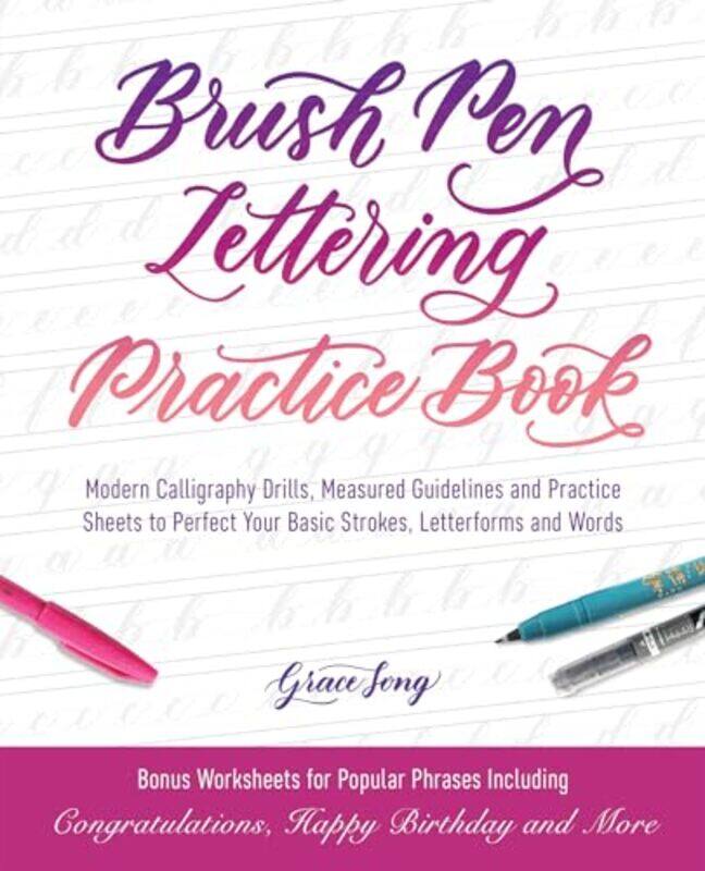 

Brush Pen Lettering Practice Book by Professor Robert Montana State University USA Bennett-Paperback