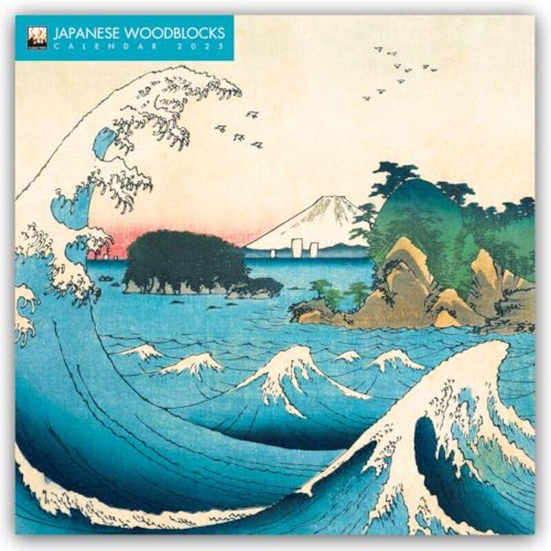 

Japanese Woodblocks Wall Calendar 2025 Art Calendar by Flame Tree Studio , Paperback