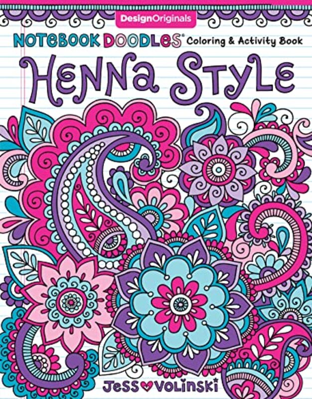 Notebook Doodles Henna Style: Coloring & Activity Book , Paperback by Volinski, Jess
