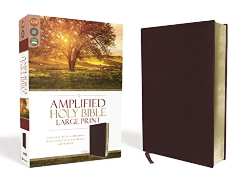 Amplified Holy Bible, Large Print, Bonded Leather, Burgundy: Captures the Full Meaning Behind the Or,Paperback by