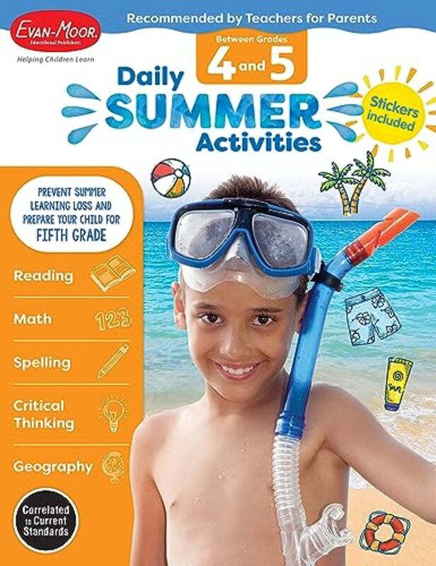 

Daily Summer Activities Between 4Th Grade And 5Th Grade Grade 4 5 Workbook Moving From 4Th Gra By Evan-Moor Educational Publishers - Paperback