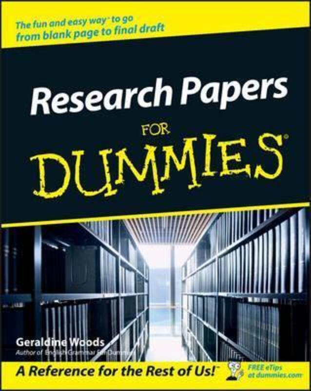 Research Papers for Dummies,Paperback,ByGeraldine Woods