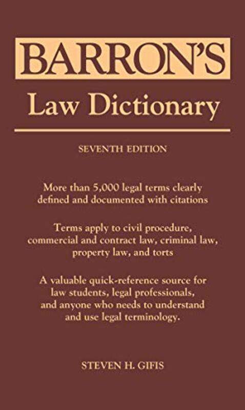 

Law Dictionary,Paperback,by:Gifis, Steven H.