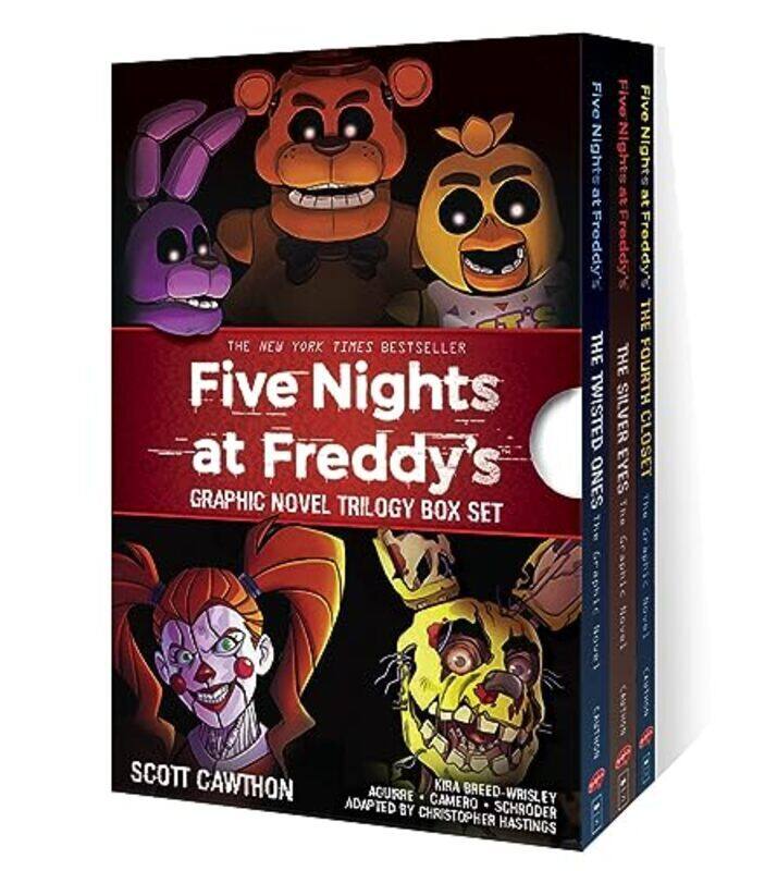 

Five Nights At Freddys Graphic Novel Trilogy Box Set By Cawthon Scott Cooper Elley Waggener Andrea Parra Kelly West Carly Anne Paperback