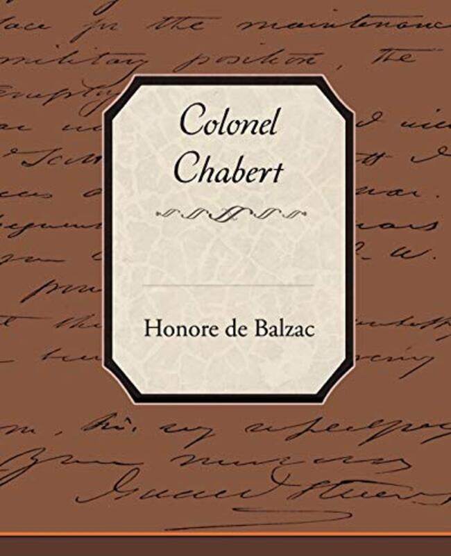 

Colonel Chabert by De Balzac Honore-Paperback