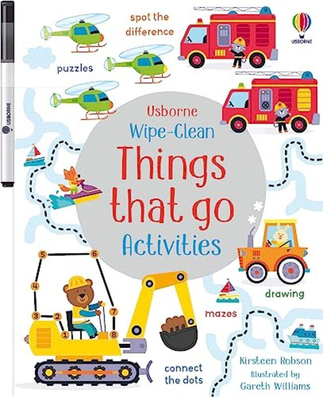 

Wipeclean Things That Go Activities by Usborne Paperback