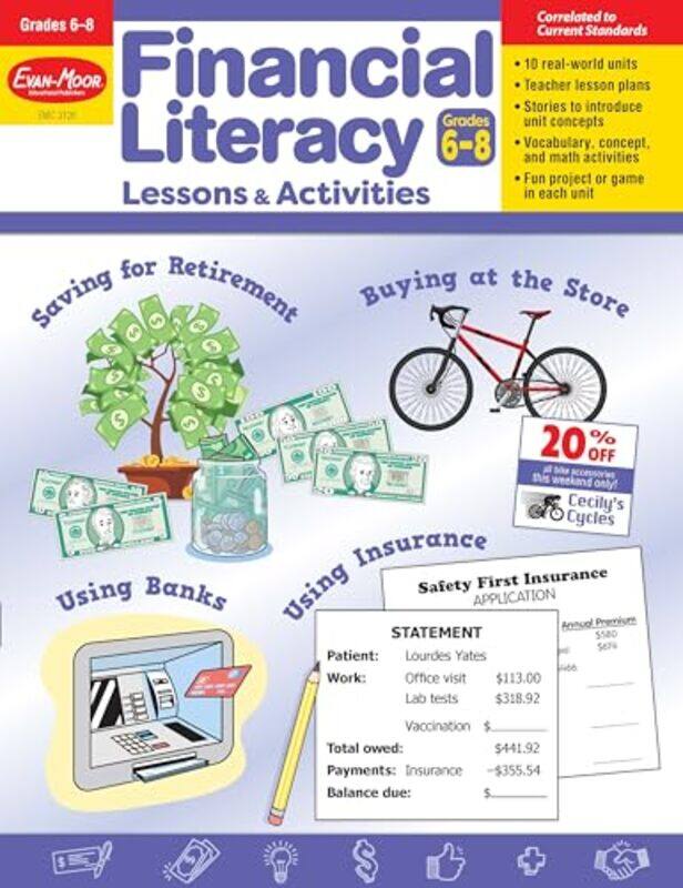 

Financial Literacy Lessons And Activities By Gr6-8 - Paperback