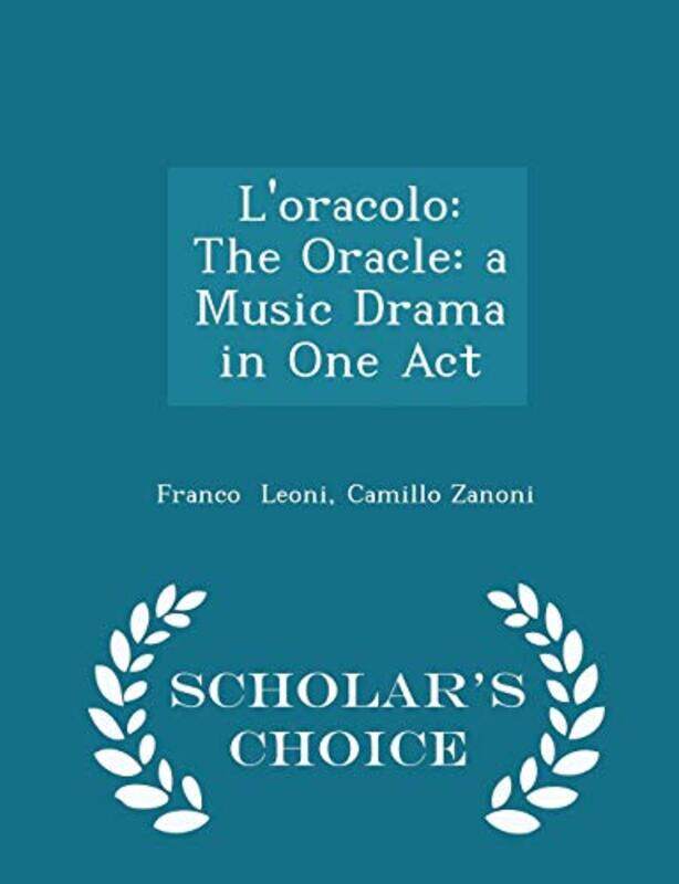 

LOracolo by Camillo Zanoni Franco Leoni-Paperback