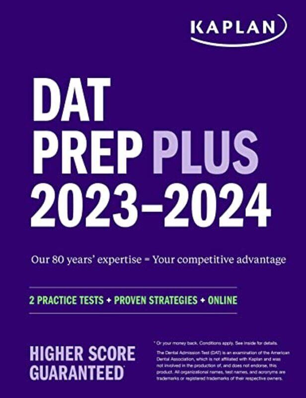 

DAT Prep Plus 2023-2024: 2 Practice Tests + Proven Strategies + Online , Paperback by Kaplan Test Prep