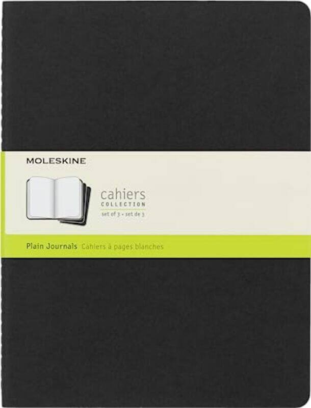 

Moleskine Plain Cahier Xl Black Cover 3 Set By Moleskine - Paperback