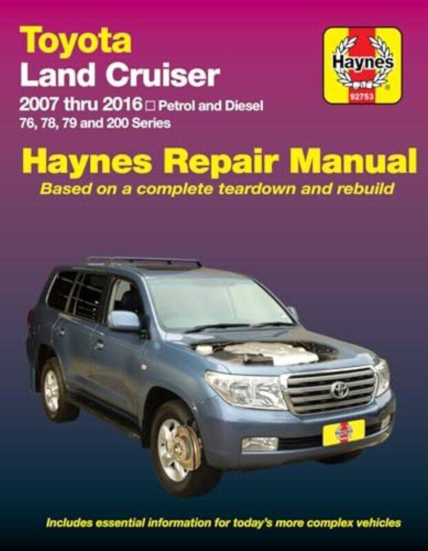 

Toyota Land Cruiser Petrol And Diesel 20072015 By Haynes Publishing - Paperback