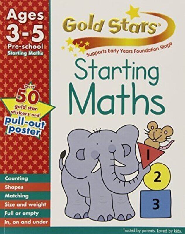 

Gold Stars Starting Maths Preschool Workbook 3-5, Paperback Book, By: Parragon Book Service Ltd