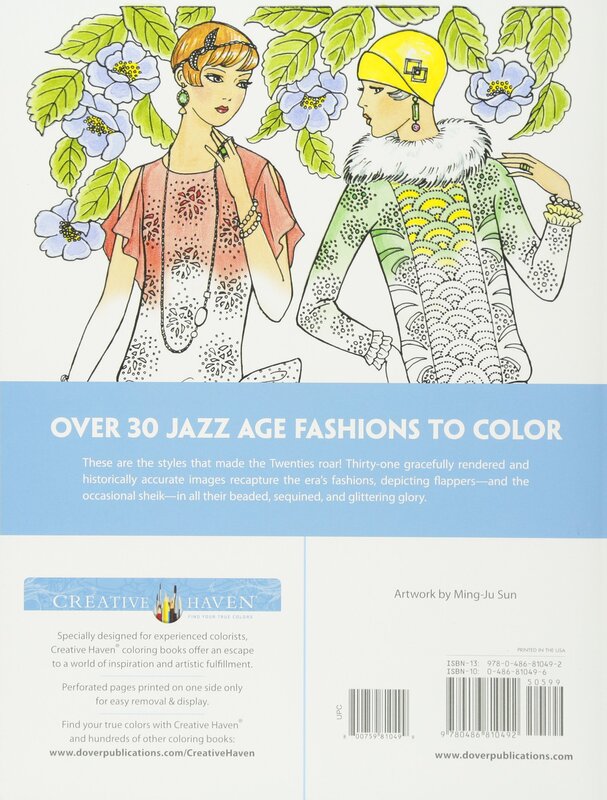 Creative Haven Jazz Age Fashions Coloring Book, Paperback Book, By: Ming-Ju Sun