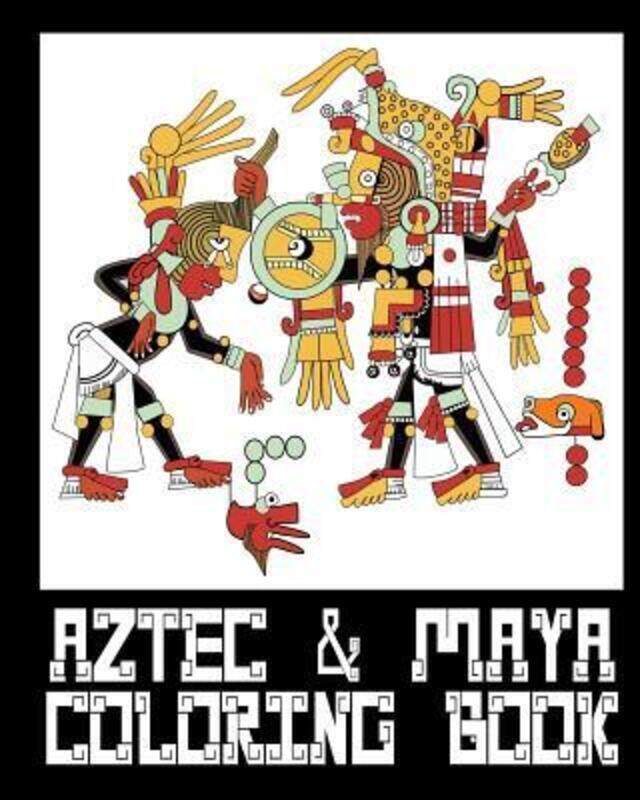 

Aztec & Mayan Coloring Book - 26 Designs to Color in - Colouring Book: Only One Design Per Page,Paperback,ByColor, Captain