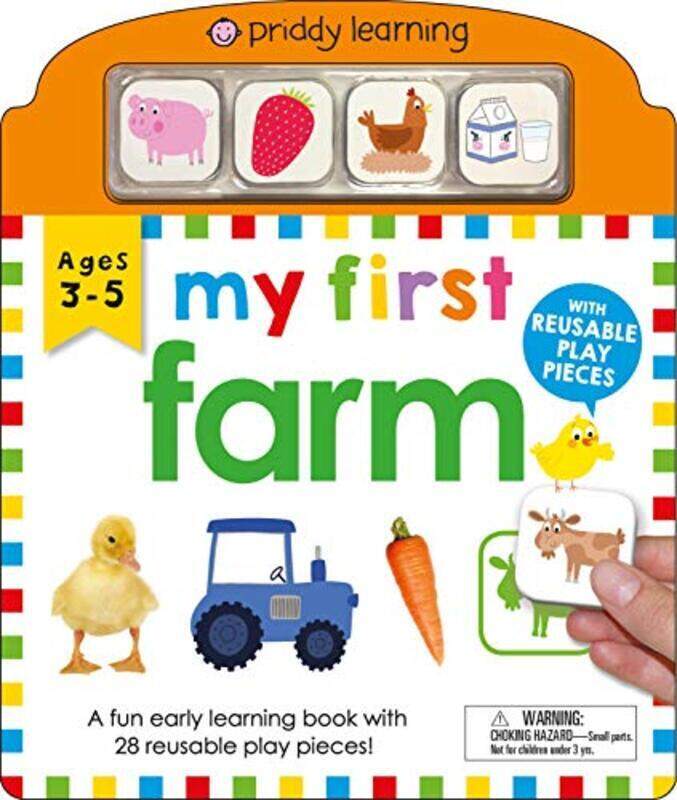 

My First Play and Learn: Farm: A Fun Early Learning Book with 28 Reusable Play Pieces,Paperback by Priddy, Roger