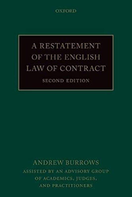 

A Restatement Of The English Law Of Contract by Burrows, Andrew (Justice of the Supreme Court) -Paperback