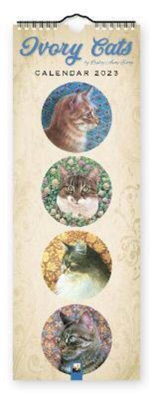 

Ivory Cats Slim Calendar 2023 .paperback,By :Flame Tree Studio