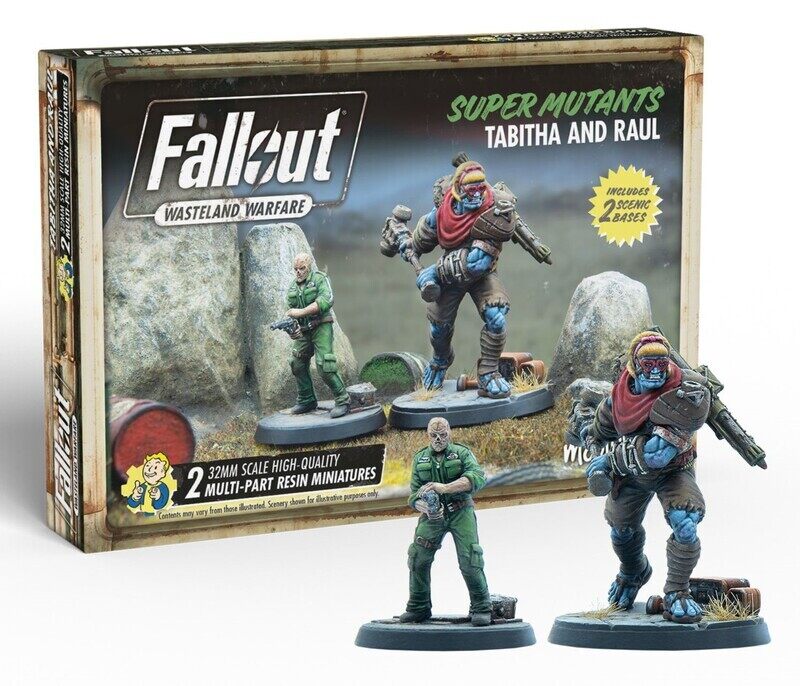 

Fallout Wasteland Warfare Super Mutants Tabitha And Raul By Modiphius -Paperback