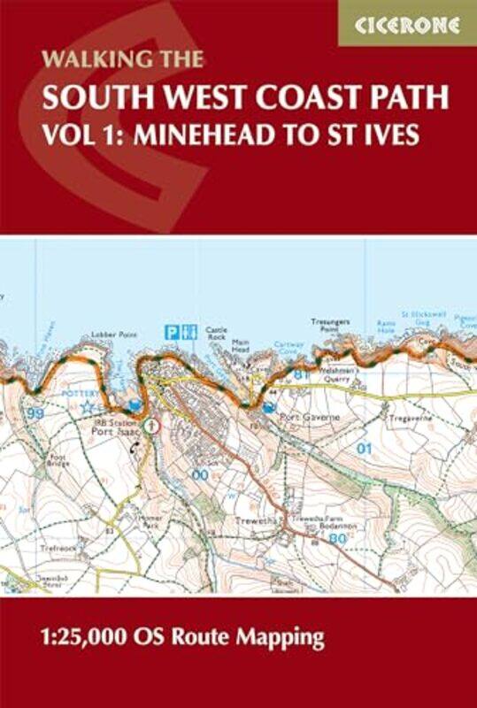 

South West Coast Path Map Booklet Vol 1 Minehead to St Ives by Paddy Dillon-Paperback