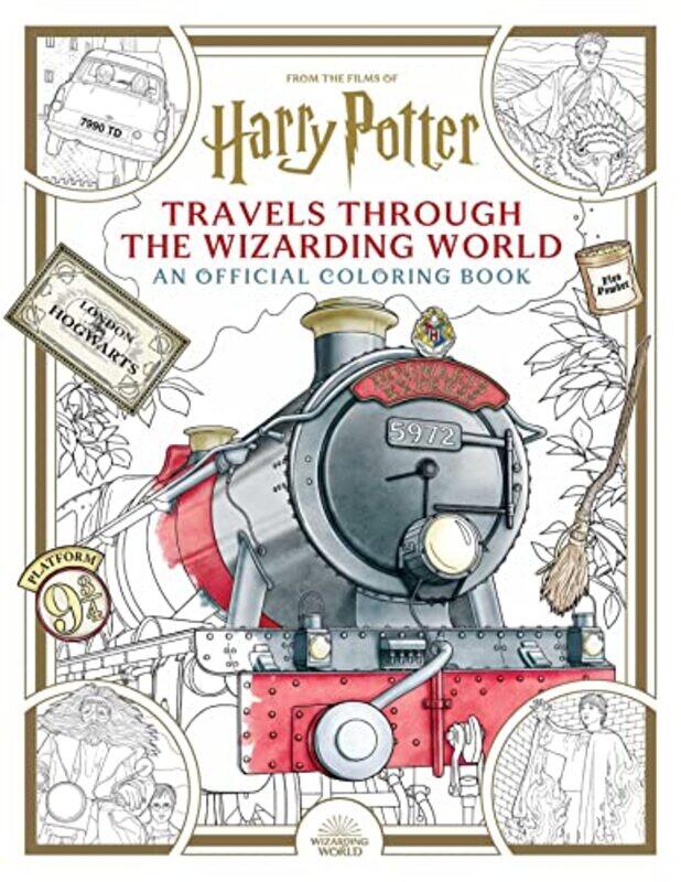 

Harry Potter Travels Through The Wizarding World An Official Coloring Book by Insight Editions Paperback