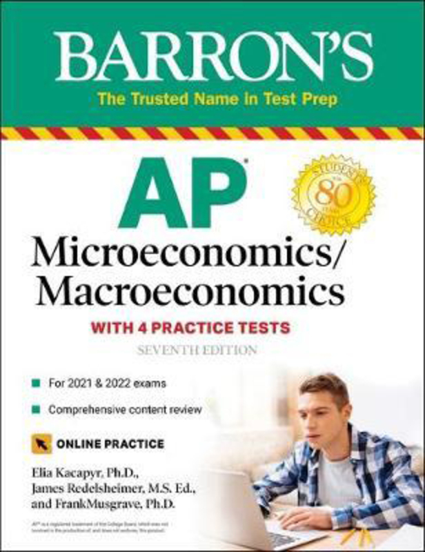 AP Microeconomics/Macroeconomics with 4 Practice Tests, Paperback Book, By: Frank Musgrave, Ph.D.