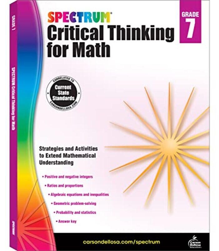 

Spectrum Critical Thinking For Math Grade 7 Spectrum Paperback