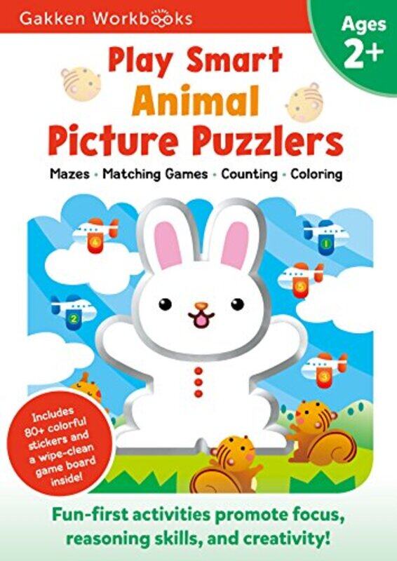 

Play Smart Animal Picture Puzzlers Age 2 Preschool Activity Workbook With Stickers For Toddlers Ag by Gakken Early Childhood Experts - Paperback