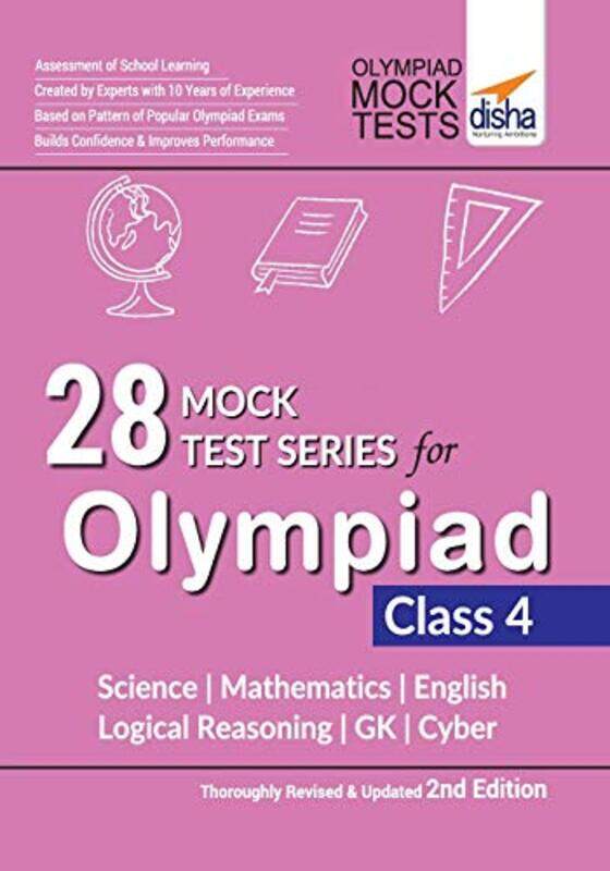 

28 Mock Test Series For Olympiads Class 4 Science Mathematics English Logical Reasoning Gk And Cyb,Paperback By Experts, Disha