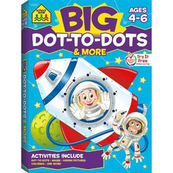 School Zone Big Dot-To-Dots & More Workbook, Paperback Book, By: School Zone