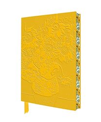 Vincent Van Gogh Sunflowers 2024 Artisan Art Vegan Leather Diary Page To View With Notes By Flame Tree Studio Paperback