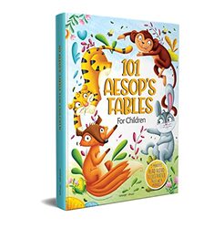 101 Aesops Fables For Children - 5 Minutes Read Aloud Illustrated Tales With Morals,Hardcover by Wonder House Books
