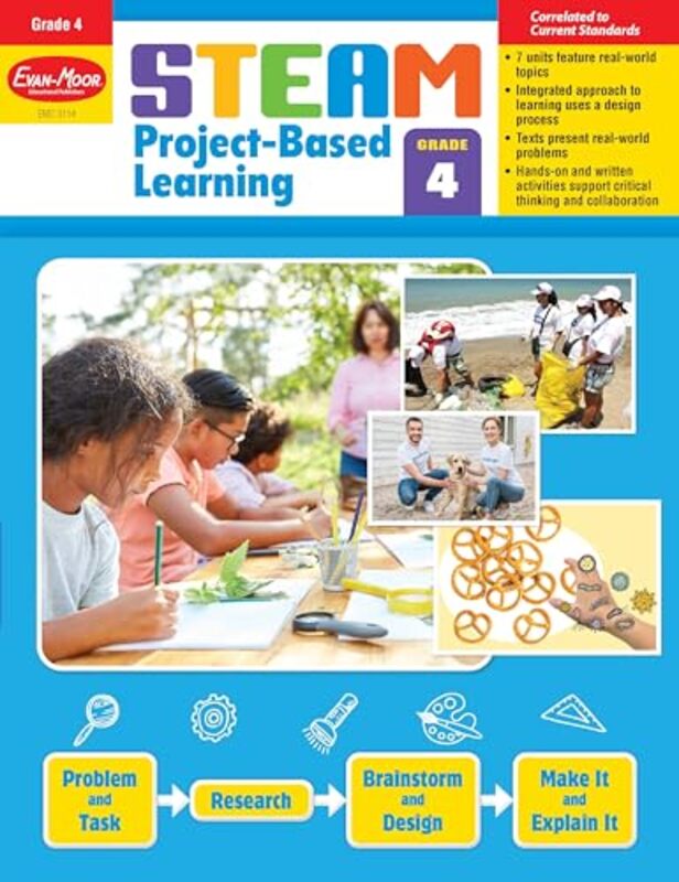 Steam Projectbased Learning Grade 4 Teacher Resource by Evan-Moor Corporation Paperback