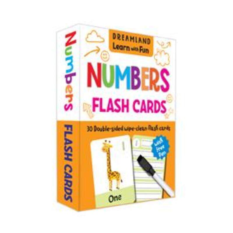 

Flash Cards Numbers - 30 Double Sided Wipe Clean Flash Cards for Kids (With Free Pen).paperback,By :Dreamland Publications