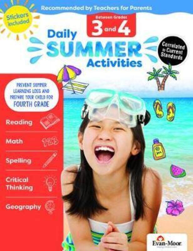 

Daily Summer Activities: Moving from 3rd Grade to 4th Grade, Grades 3-4,Paperback,ByEvan-Moor Educational Publishers