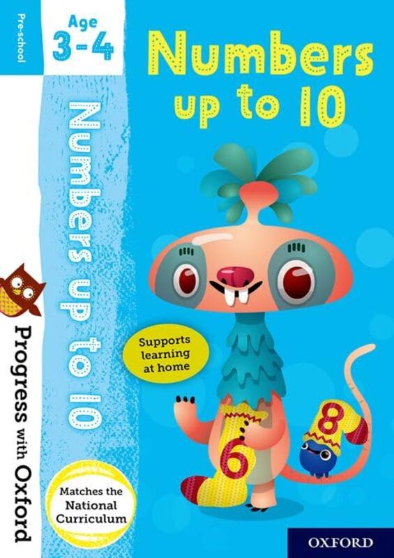 Progress With Oxford Numbers Up To 10 Age 34 by Palin, Nicola -Paperback