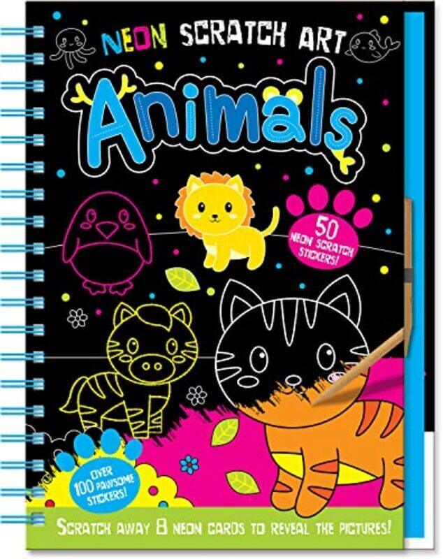 

Neon Scratch Art: Animals By Imagine That Hardcover