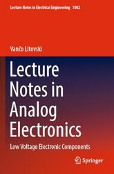 Lecture Notes in Analog Electronics by Vanco Litovski -Paperback