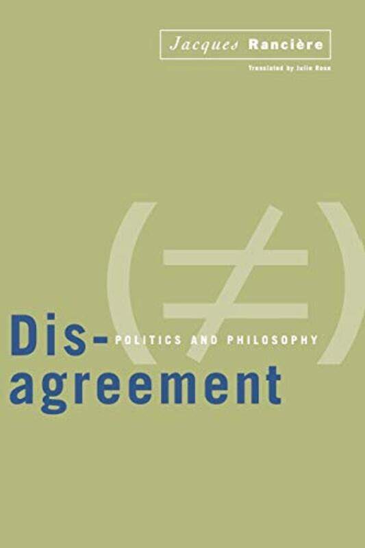 

Disagreement by Jacques Ranciere-Paperback