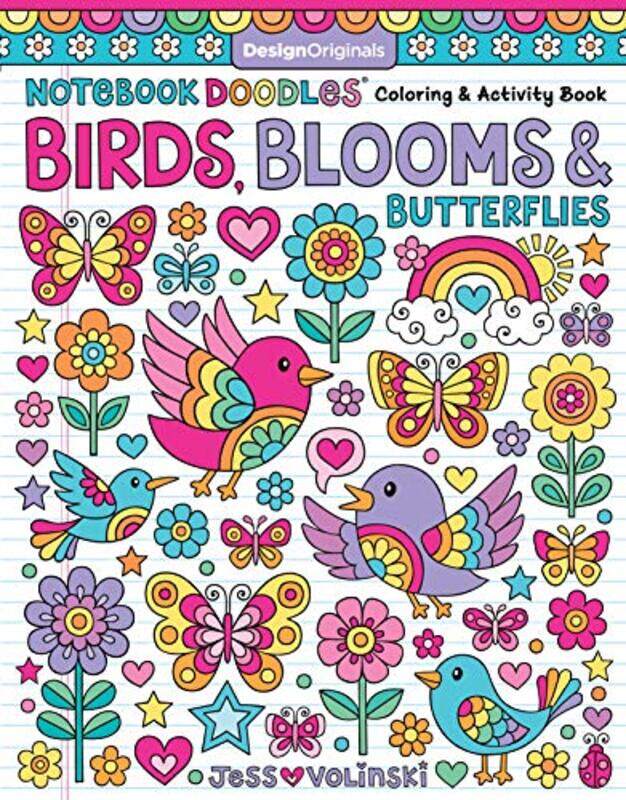 

Notebook Doodles Birds Blooms and Butterflies by Jess Volinski-Paperback