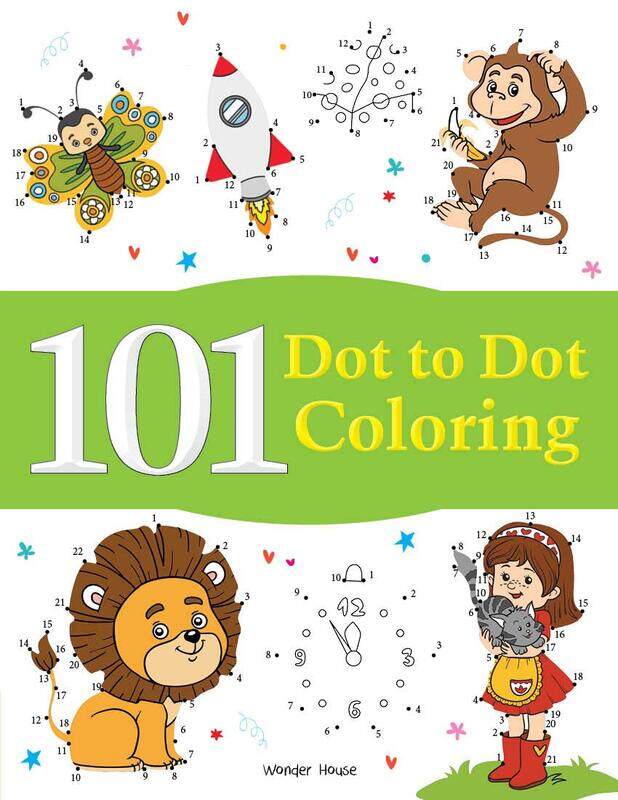 101 Dot To Dot Coloring: Fun Activity Book For Children, Paperback Book, By: Wonder House Books